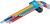 Winkelschlüssel-Satz | Multicolour | extra lang | T-Profil (für Torx) T10 - T50 | 9-tlg. BGS74459