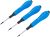Präzisions-Schraubendreher-Satz | T-Profil (für Torx) T4 / T5 / T6 | 3-tlg. BGS803