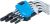 Winkelschlüssel-Satz | kurz | T-Profil (für Torx) mit Bohrung T10 - T50 | 9-tlg. BGS809