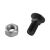 Senk-/Pflugschraube, schwarz, M12 x 30 - 8.8, mit Muttern 969961257 Suer