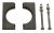 Halbschalen-Paar mit Schrauben und Muttern, 4-tlg 4042146629451