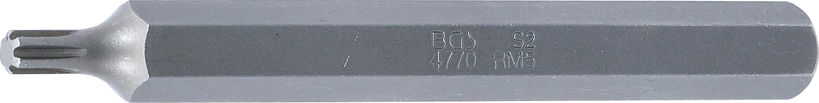 Bit | Länge 100 mm | Antrieb Außensechskant 10 mm (3/8") | Keil-Profil (für RIBE) M5 BGS4770