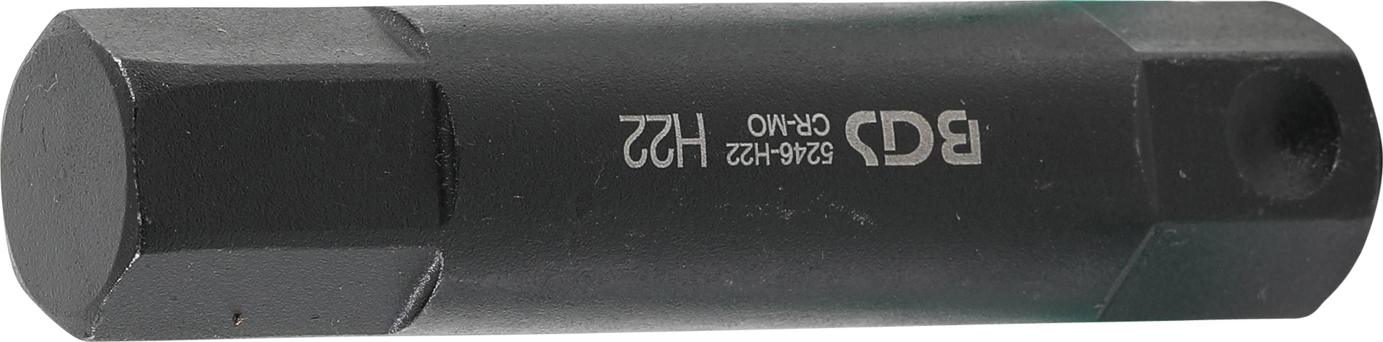 Bit | Länge 100 mm | Antrieb Außensechskant 22 mm | Innensechskant 22 mm BGS5246-H22