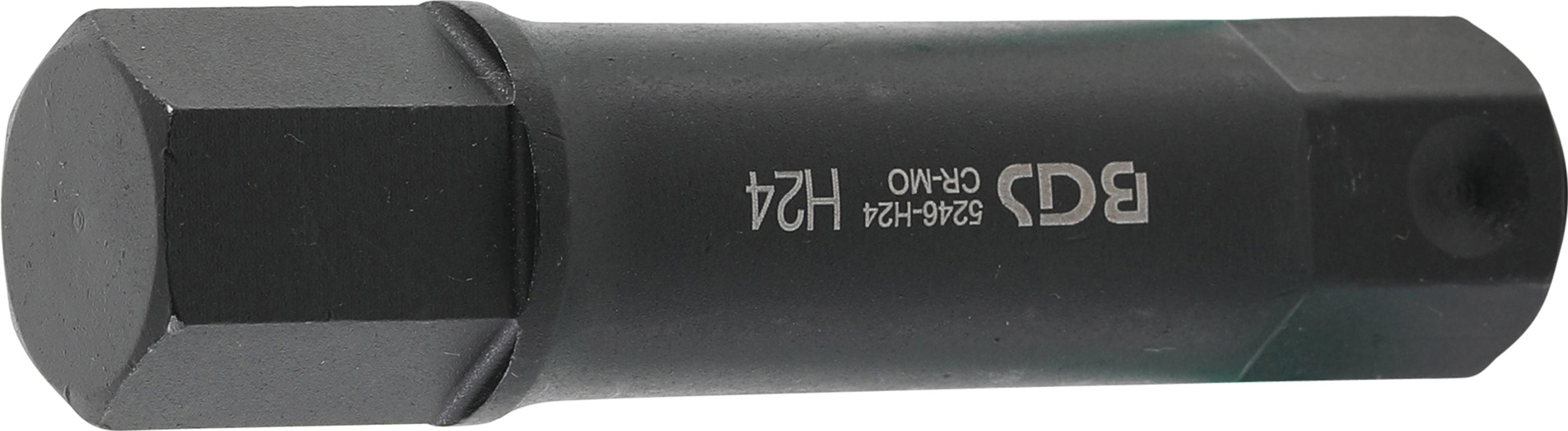 Bit | Länge 100 mm | Antrieb Außensechskant 22 mm | Innensechskant 24 mm BGS5246-H24