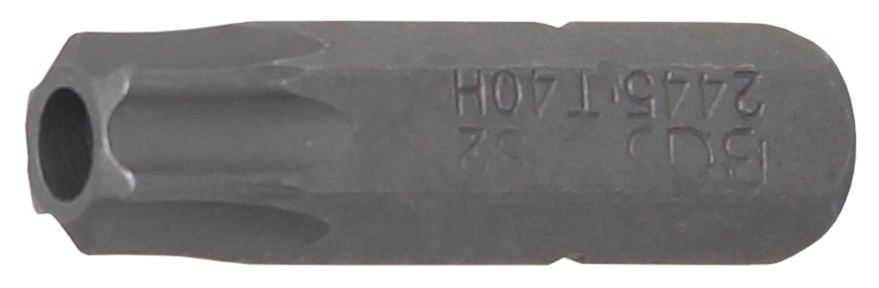 Bit | Länge 25 mm | Antrieb Außensechskant 6,3 mm (1/4") | T-Profil (für Torx) mit Bohrung T40 BGS2445
