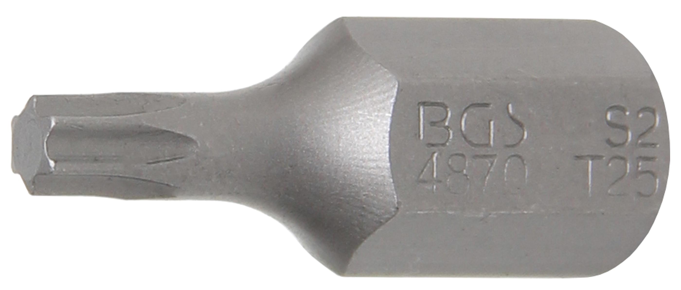 Bit | Länge 30 mm | Antrieb Außensechskant 10 mm (3/8") | T-Profil (für Torx) T25 BGS4870