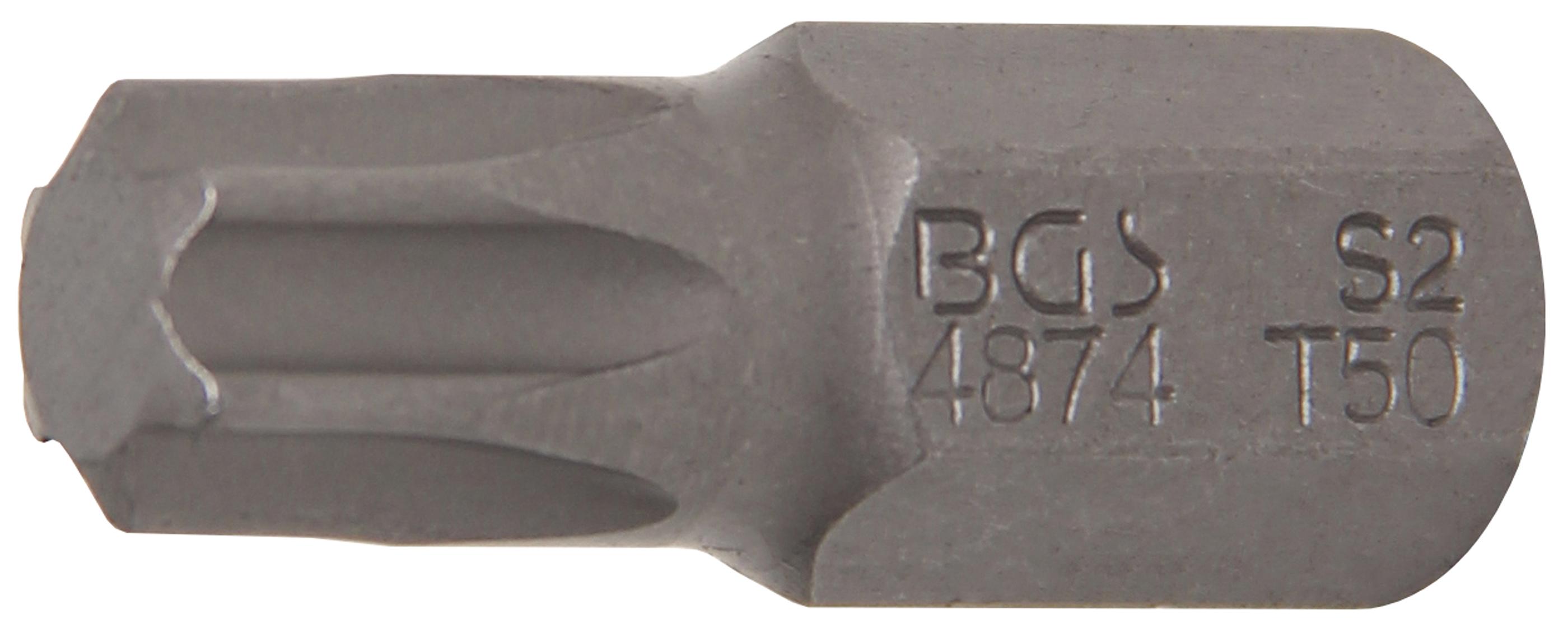 Bit | Länge 30 mm | Antrieb Außensechskant 10 mm (3/8") | T-Profil (für Torx) T50 BGS4874