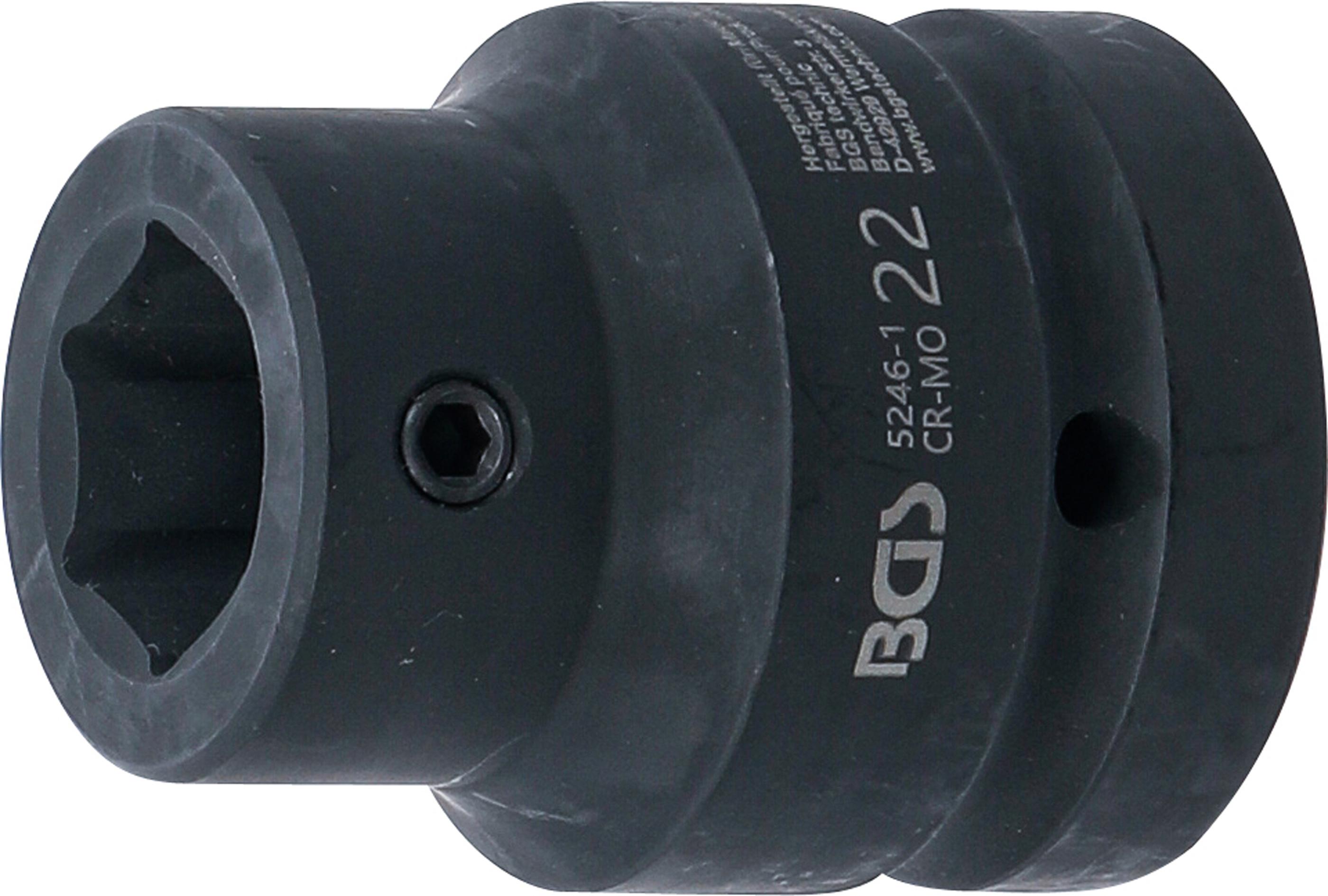 Bit-Adapter | für Art. 5246 | Innenvierkant 25 mm (1") - Innensechskant 22 mm BGS5246-1