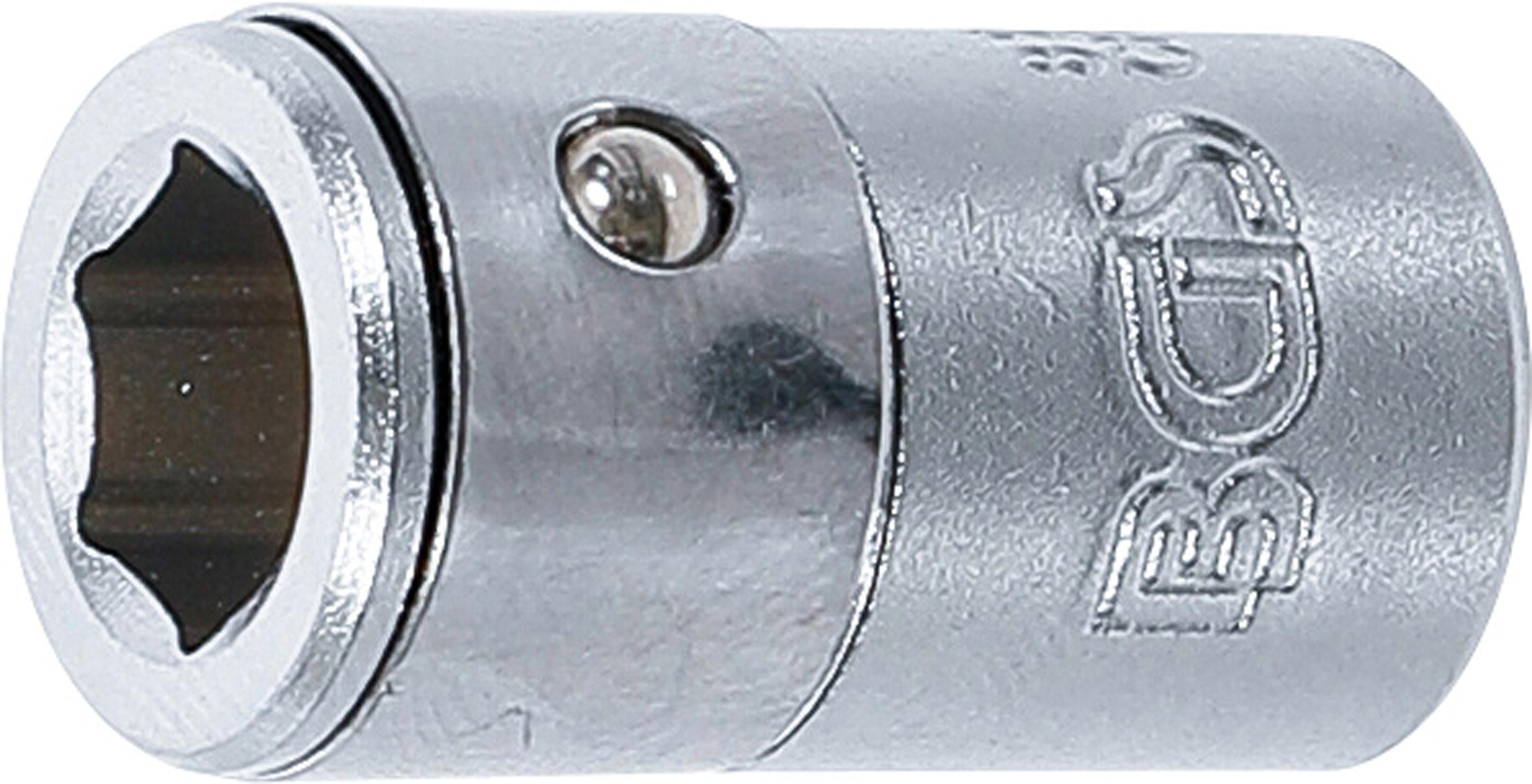 Bit-Adapter mit Haltekugel | Innenvierkant 6,3 mm (1/4") | Innensechskant 8 mm (5/16") BGS8251