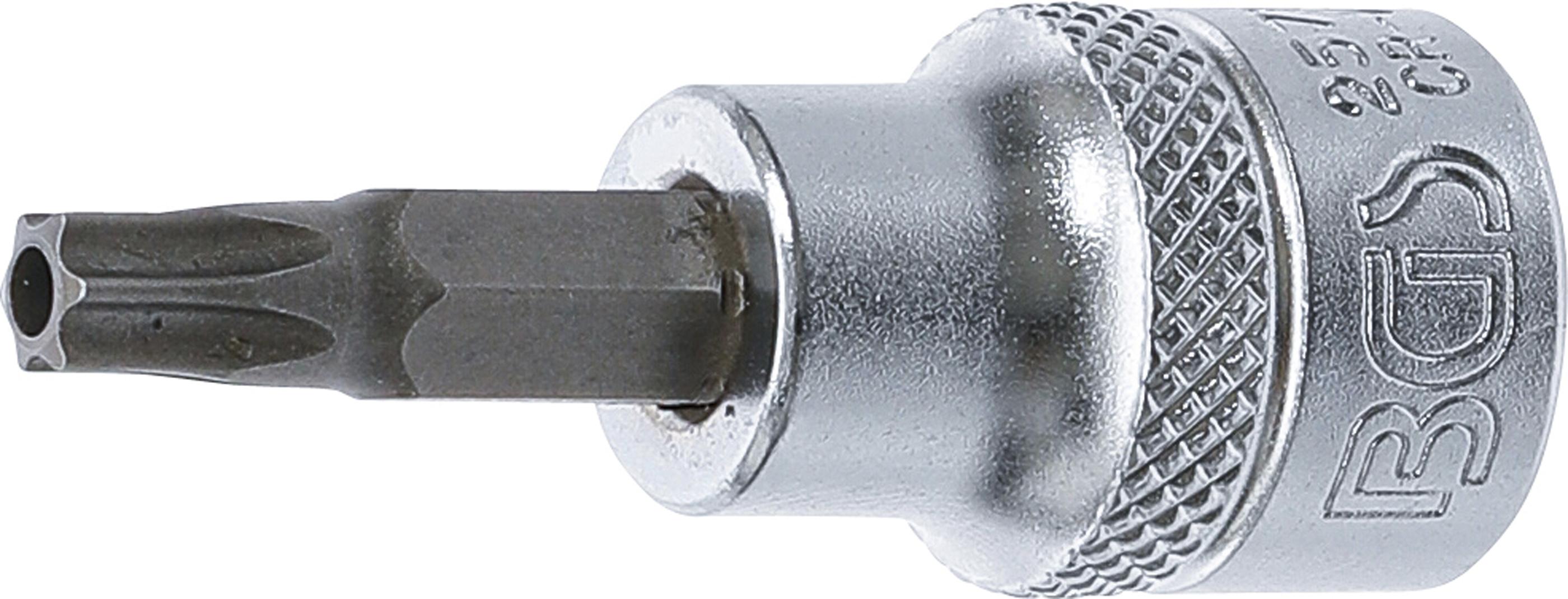 Bit-Einsatz | Antrieb Innenvierkant 10 mm (3/8") | T-Profil (für Torx) mit Bohrung T30 BGS2574