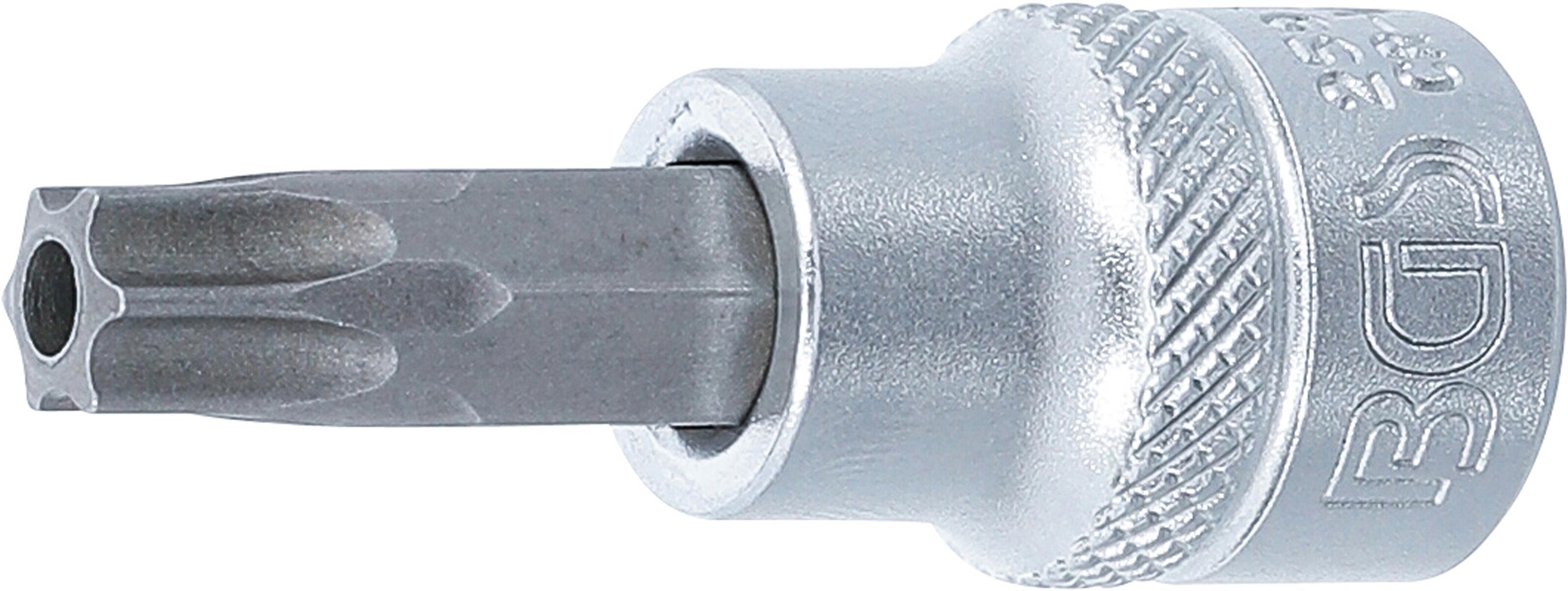Bit-Einsatz | Antrieb Innenvierkant 10 mm (3/8") | T-Profil (für Torx) mit Bohrung T45 BGS2597