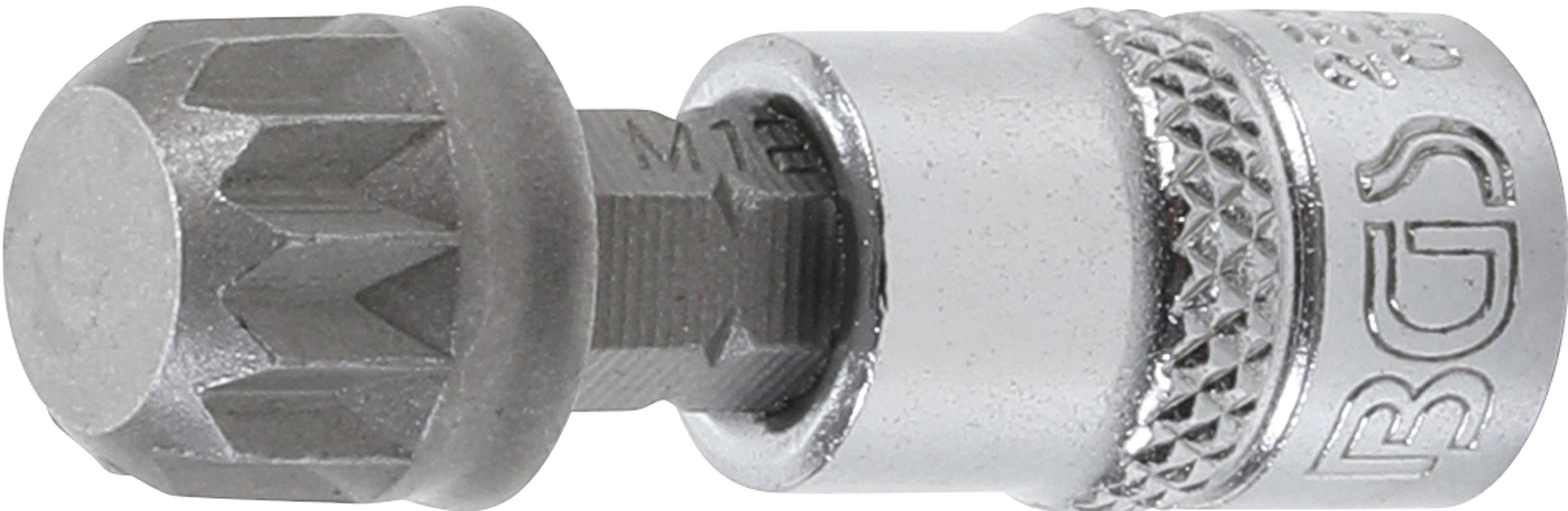 Bit-Einsatz | Antrieb Innenvierkant 6,3 mm (1/4") | Innenvielzahn (für XZN) M12 BGS2507