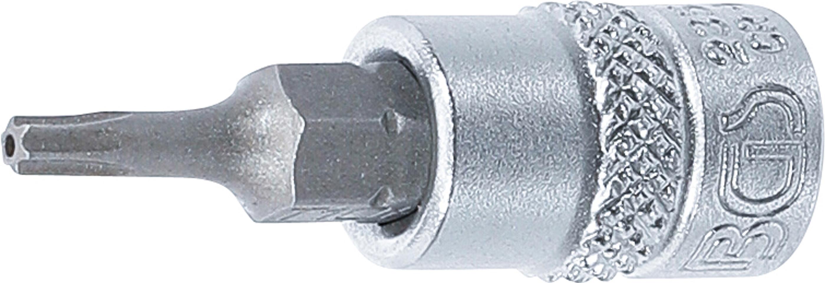 Bit-Einsatz | Antrieb Innenvierkant 6,3 mm (1/4") | T-Profil (für Torx) mit Bohrung T10 BGS2357