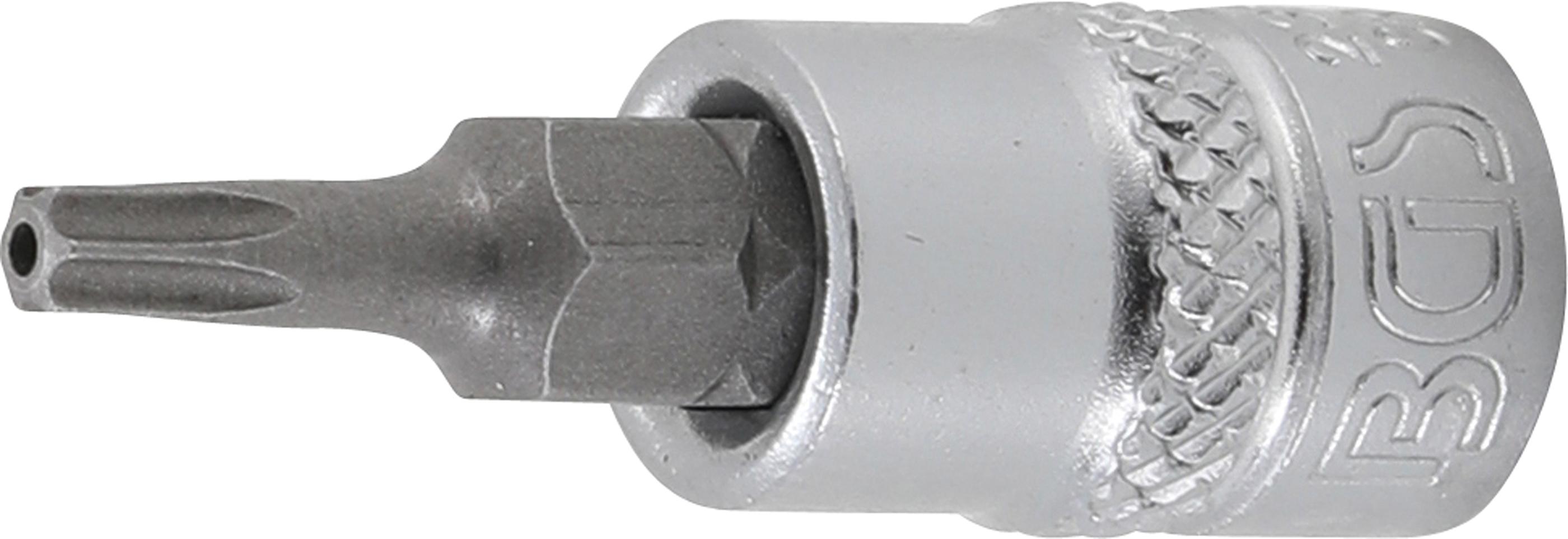 Bit-Einsatz | Antrieb Innenvierkant 6,3 mm (1/4") | T-Profil (für Torx) mit Bohrung T15 BGS2358