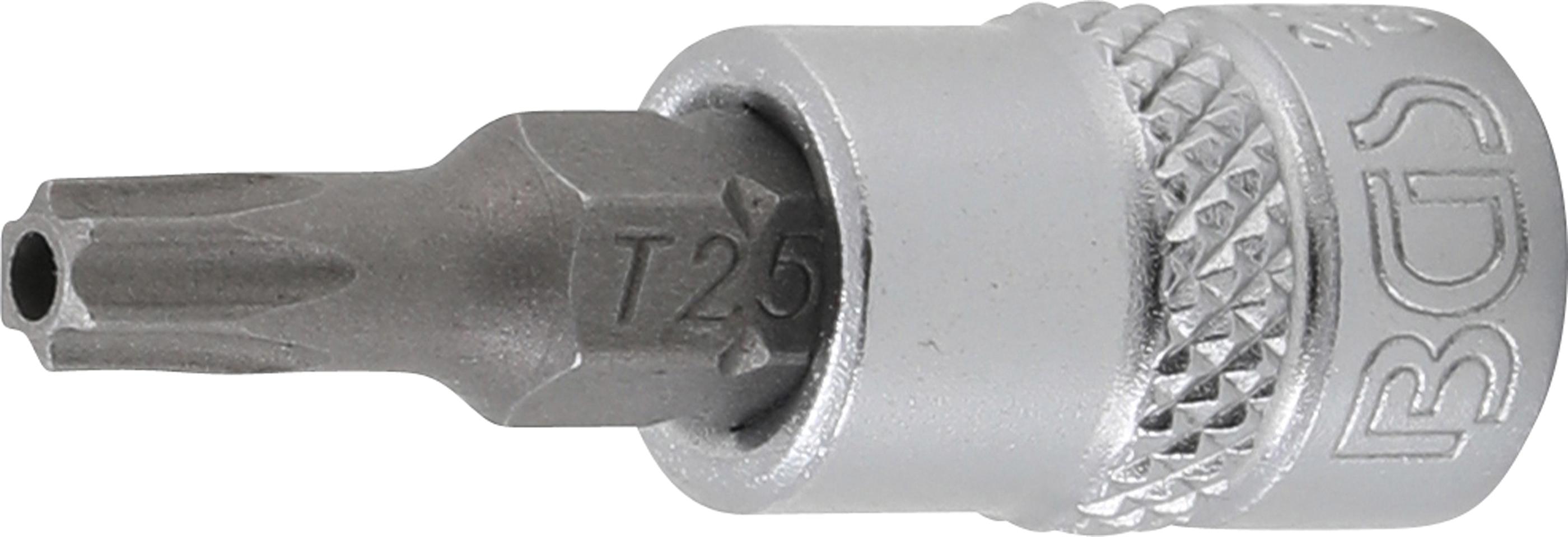 Bit-Einsatz | Antrieb Innenvierkant 6,3 mm (1/4") | T-Profil (für Torx) mit Bohrung T25 BGS2360