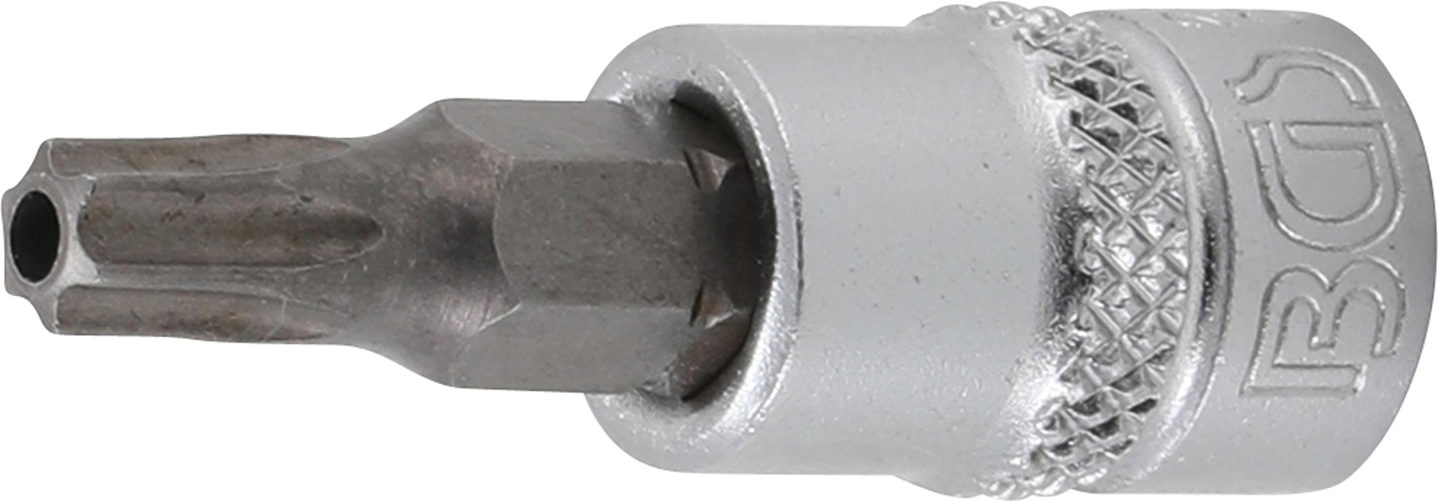 Bit-Einsatz | Antrieb Innenvierkant 6,3 mm (1/4") | T-Profil (für Torx) mit Bohrung T27 BGS2361