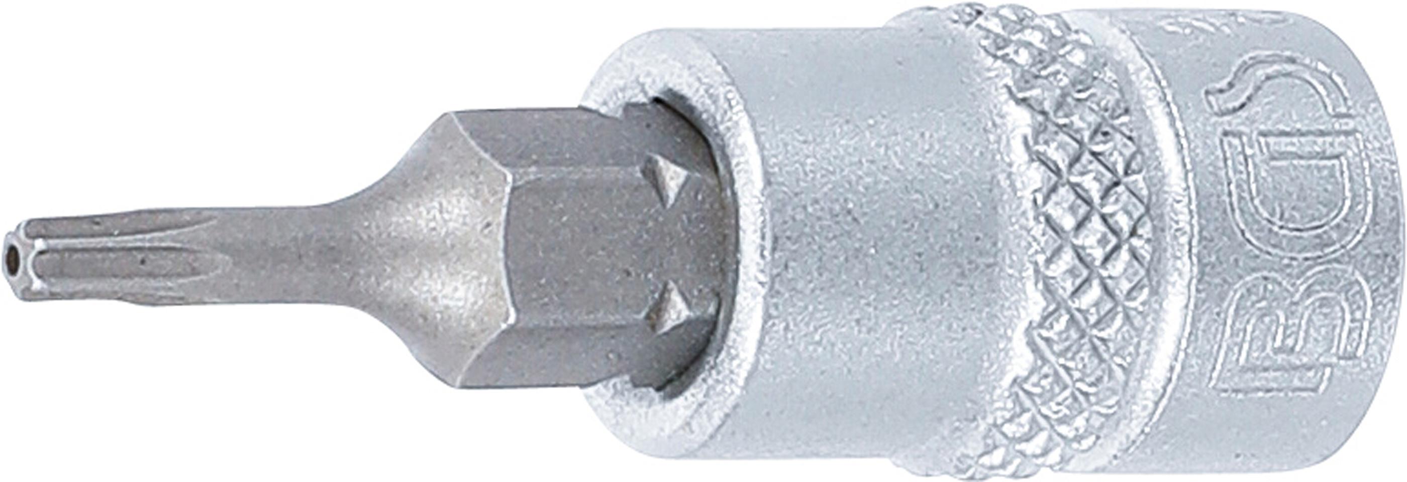 Bit-Einsatz | Antrieb Innenvierkant 6,3 mm (1/4") | T-Profil (für Torx) mit Bohrung T8 BGS2356