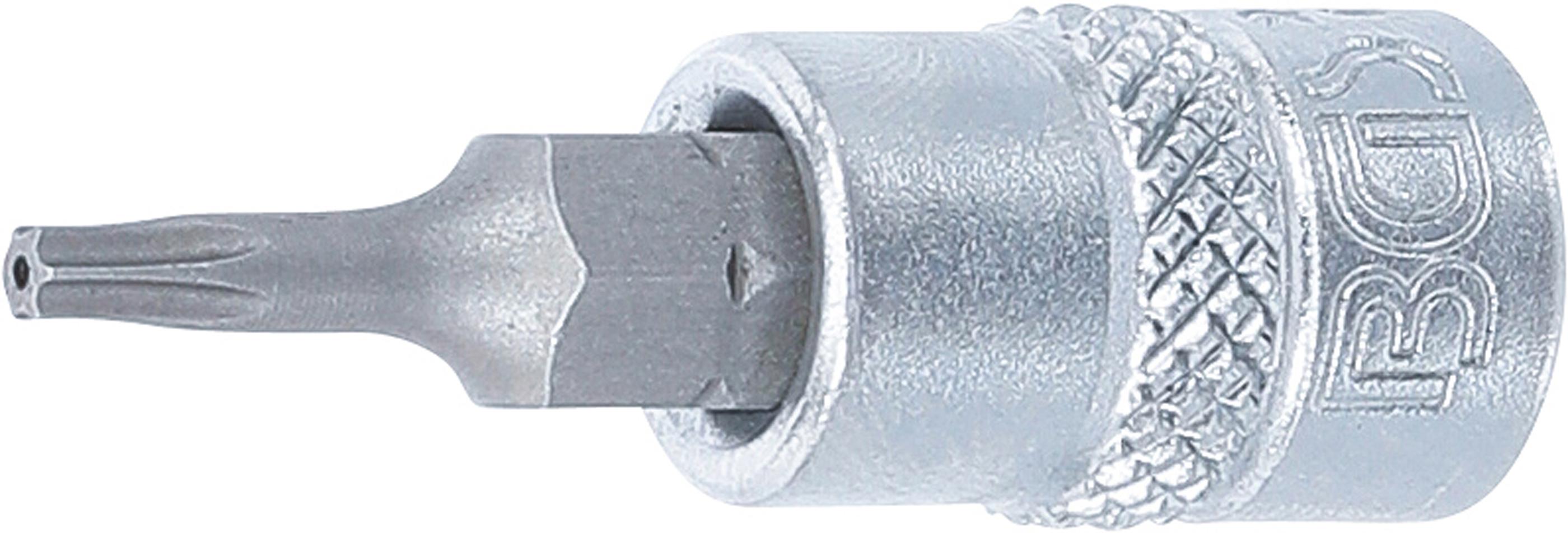 Bit-Einsatz | Antrieb Innenvierkant 6,3 mm (1/4") | T-Profil (für Torx) mit Bohrung T9 BGS2364