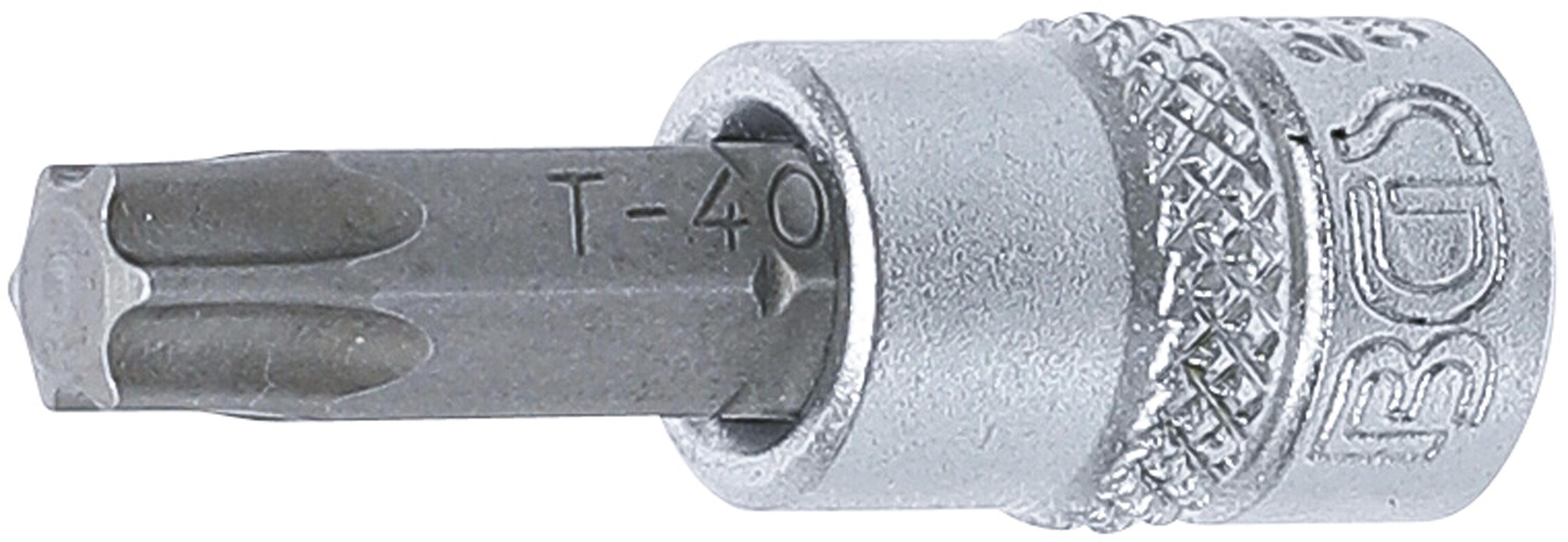 Bit-Einsatz | Antrieb Innenvierkant 6,3 mm (1/4") | T-Profil (für Torx) T40 BGS2596