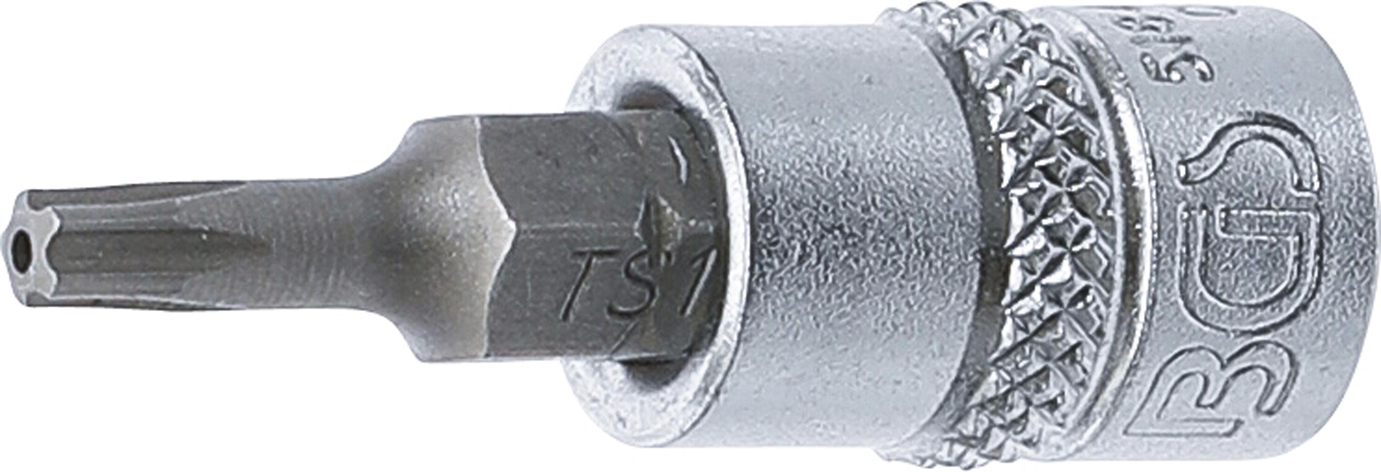 Bit-Einsatz | Antrieb Innenvierkant 6,3 mm (1/4") | TS-Profil (für Torx Plus) mit Bohrung TS15 BGS5184-TS15