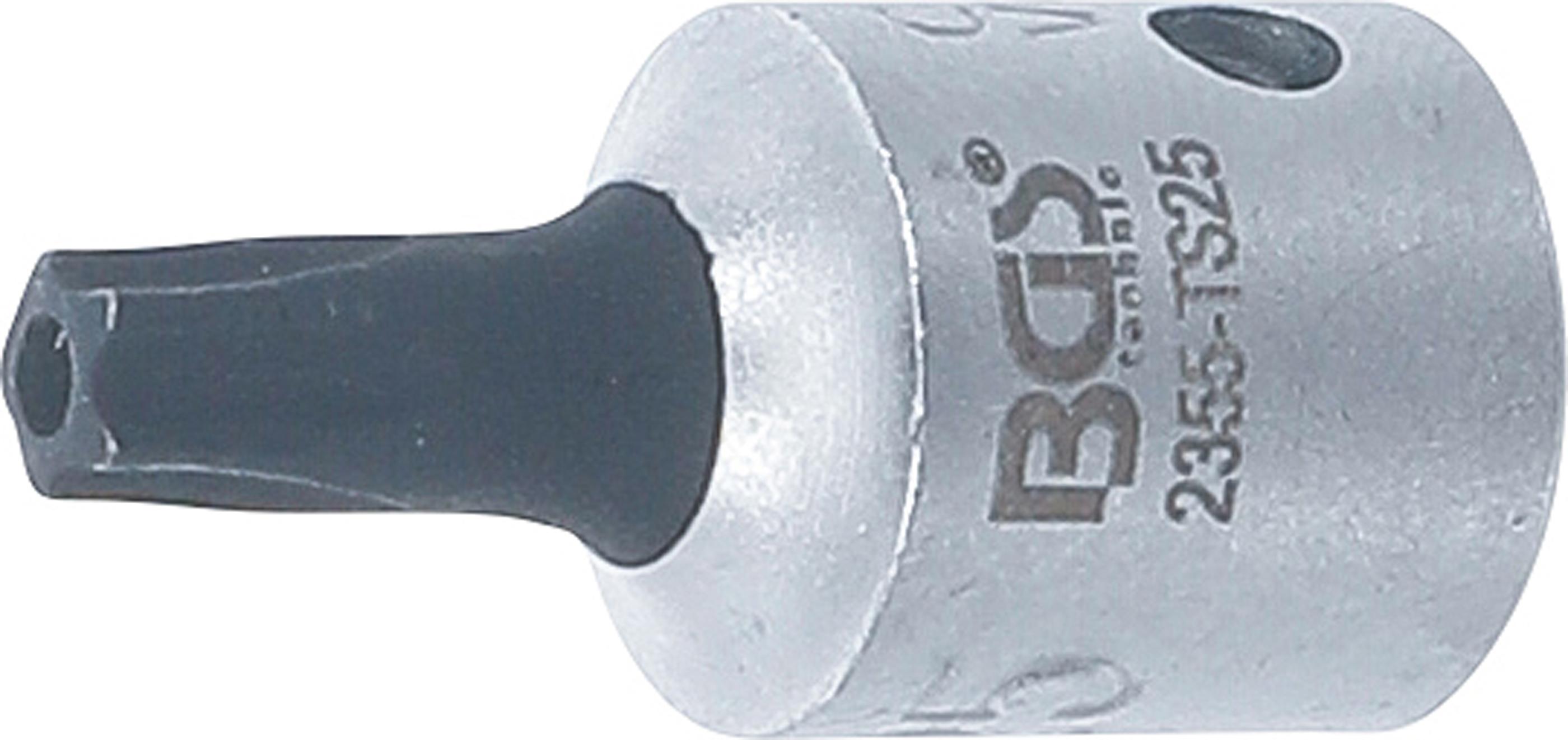 Bit-Einsatz | Antrieb Innenvierkant 6,3 mm (1/4") | TS-Profil (für Torx Plus) mit Bohrung TS25 BGS2355-TS25