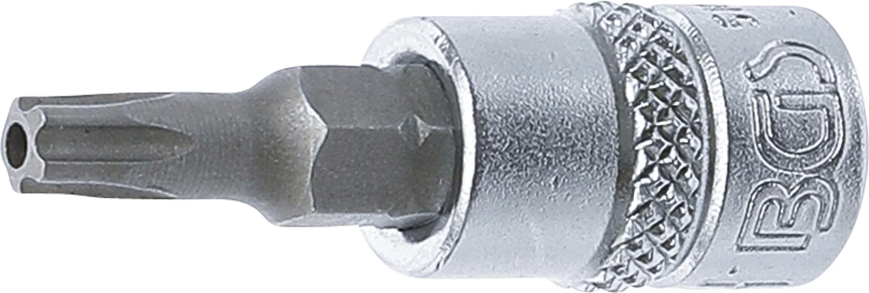 Bit-Einsatz | Antrieb Innenvierkant 6,3 mm (1/4") | TS-Profil (für Torx Plus) mit Bohrung TS25 BGS5184-TS25