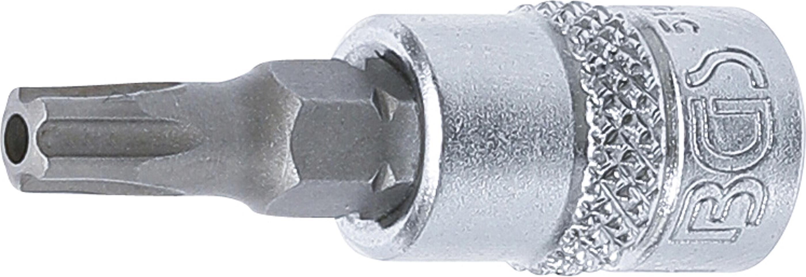 Bit-Einsatz | Antrieb Innenvierkant 6,3 mm (1/4") | TS-Profil (für Torx Plus) mit Bohrung TS27 BGS5184-TS27