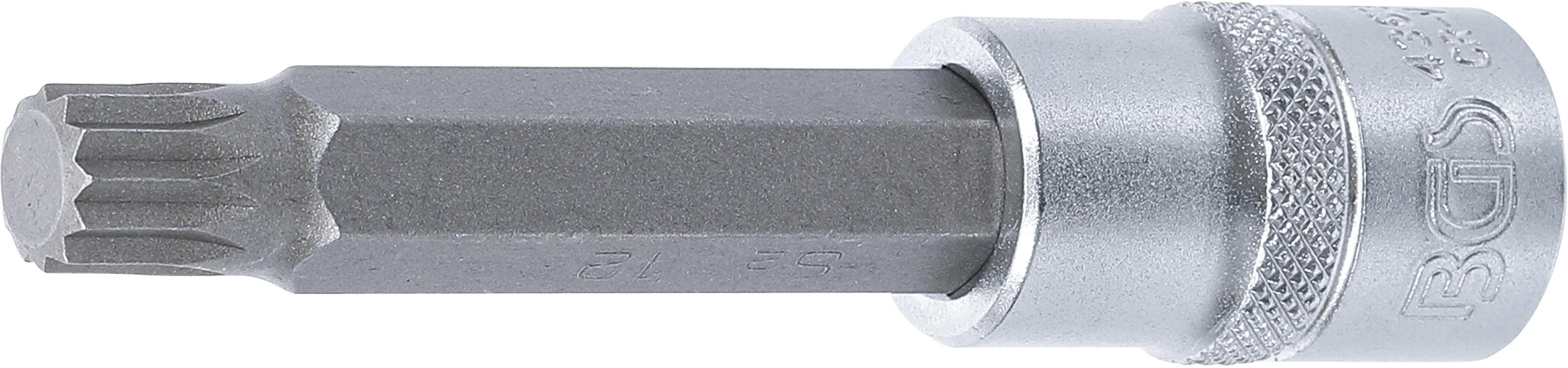 Bit-Einsatz | Länge 100 mm | Antrieb Innenvierkant 12,5 mm (1/2") | Innenvielzahn (für XZN) M12 BGS4363