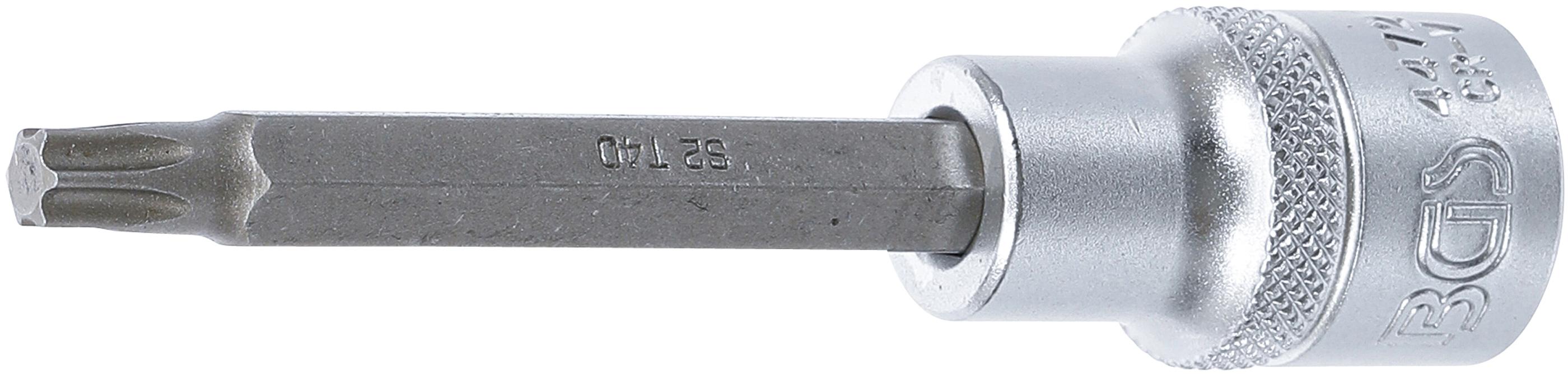 Bit-Einsatz | Länge 100 mm | Antrieb Innenvierkant 12,5 mm (1/2") | T-Profil (für Torx) T40 BGS4472