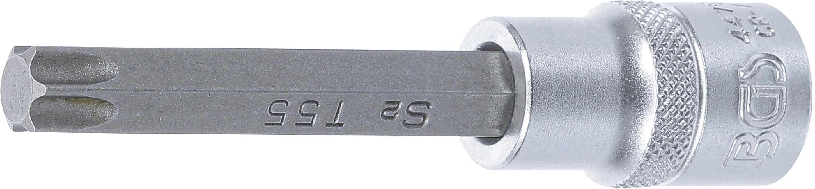Bit-Einsatz | Länge 100 mm | Antrieb Innenvierkant 12,5 mm (1/2") | T-Profil (für Torx) T55 BGS4475