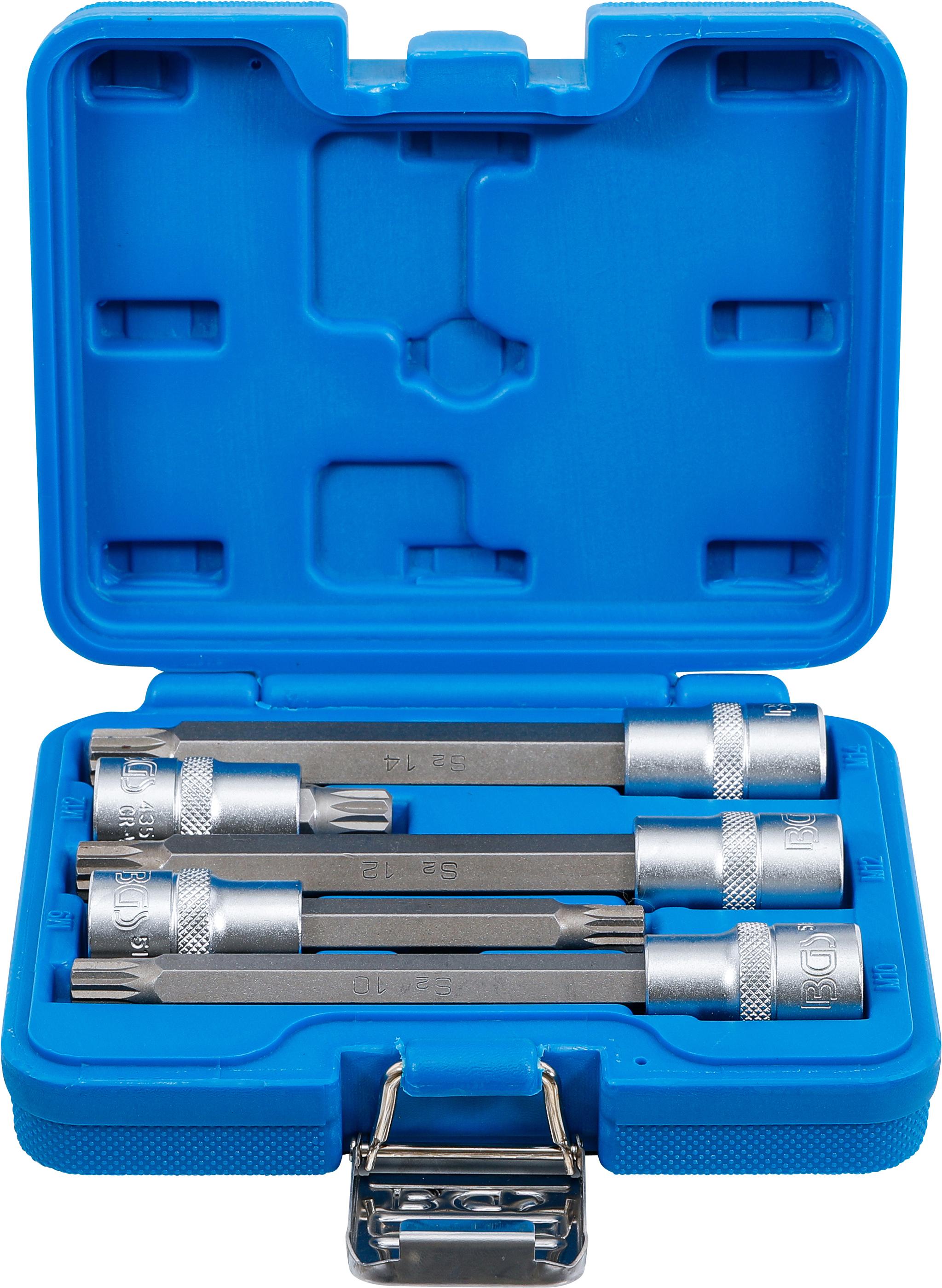 Bit-Einsatz-Satz | Antrieb Innenvierkant 12,5 mm (1/2") | Innenvielzahn (für XZN) | 5-tlg. BGS8449