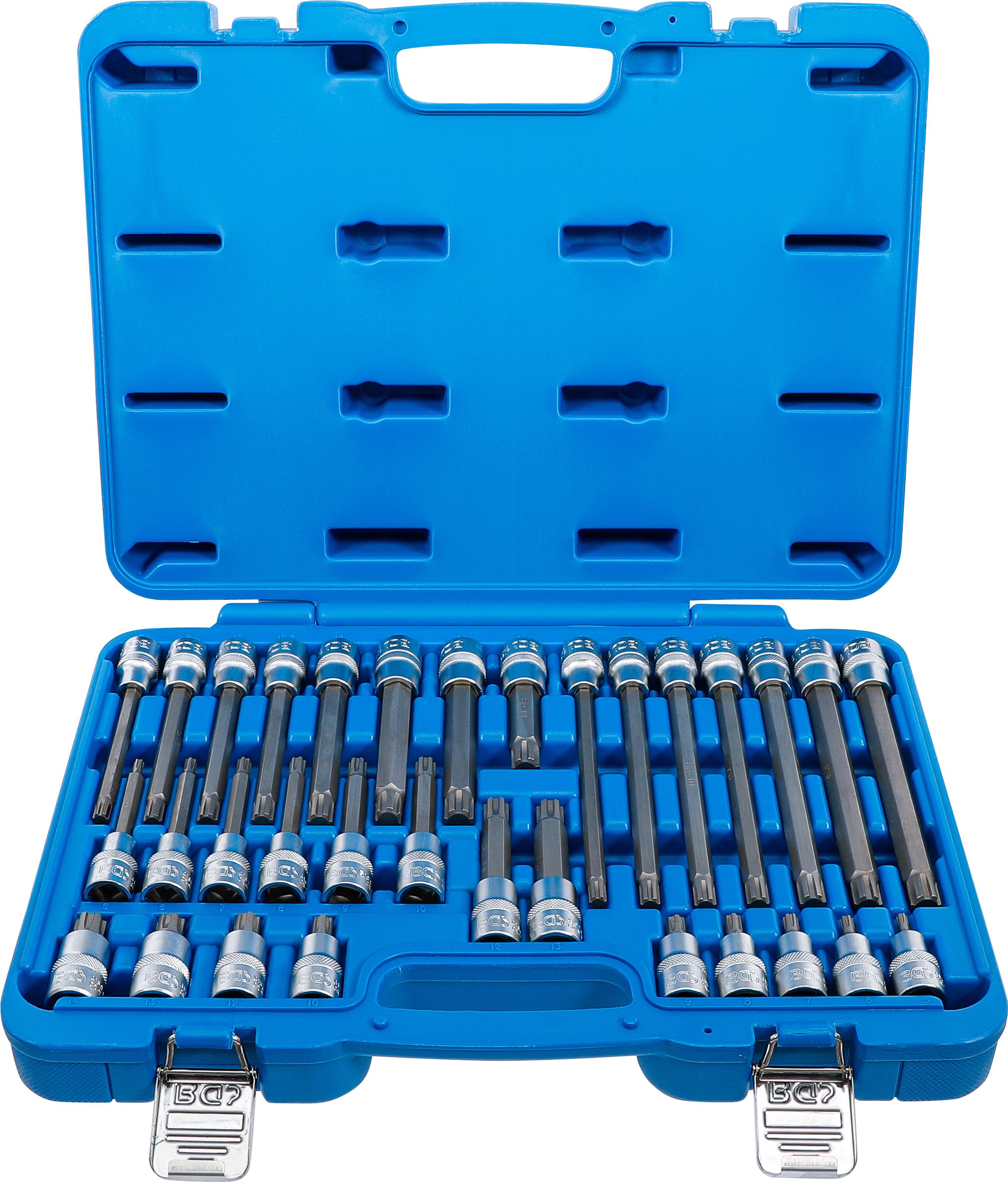 Bit-Einsatz-Satz | Antrieb Innenvierkant 12,5 mm (1/2") | Keil-Profil (für RIBE) | 32-tlg. BGS5183