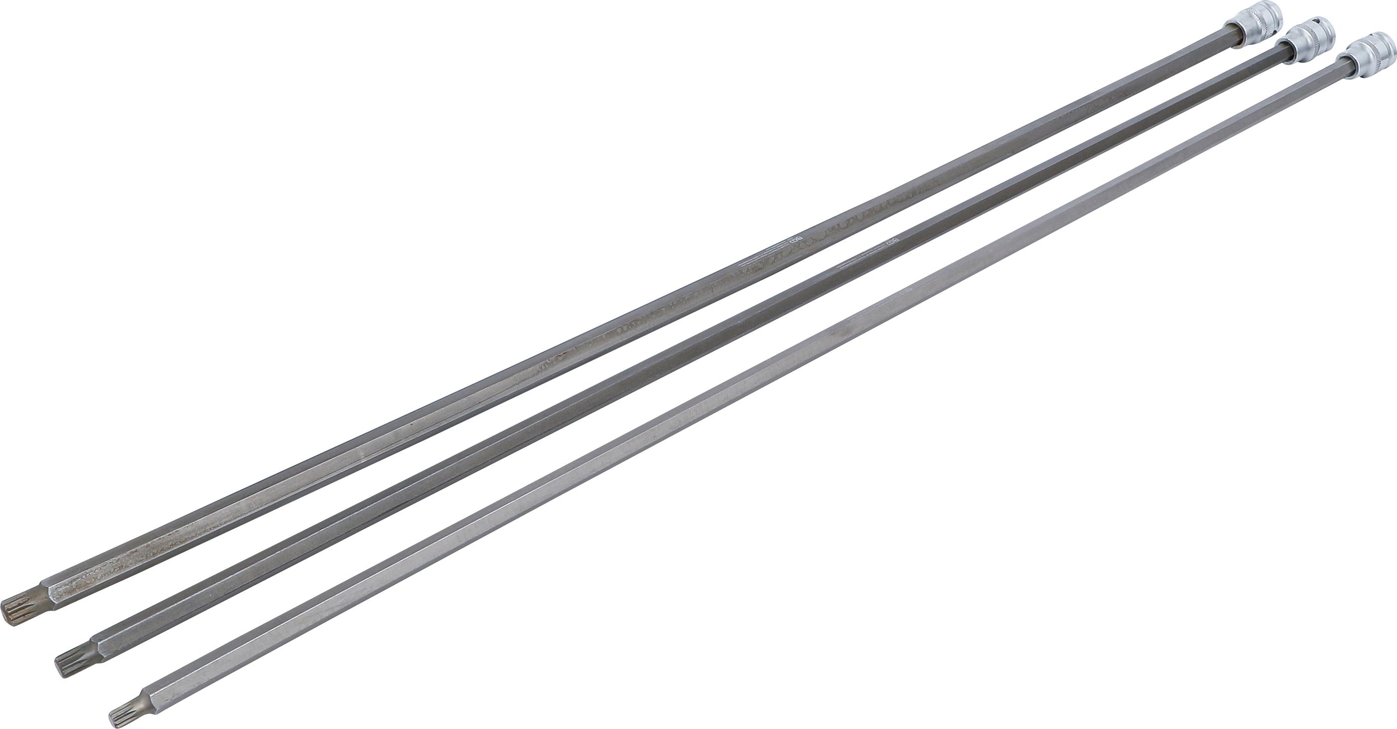 Bit-Einsatz-Satz | Länge 800 mm | Antrieb Innenvierkant 12,5 mm (1/2") | Innenvielzahn (für XZN) | für VAG | 3-tlg. BGS4224