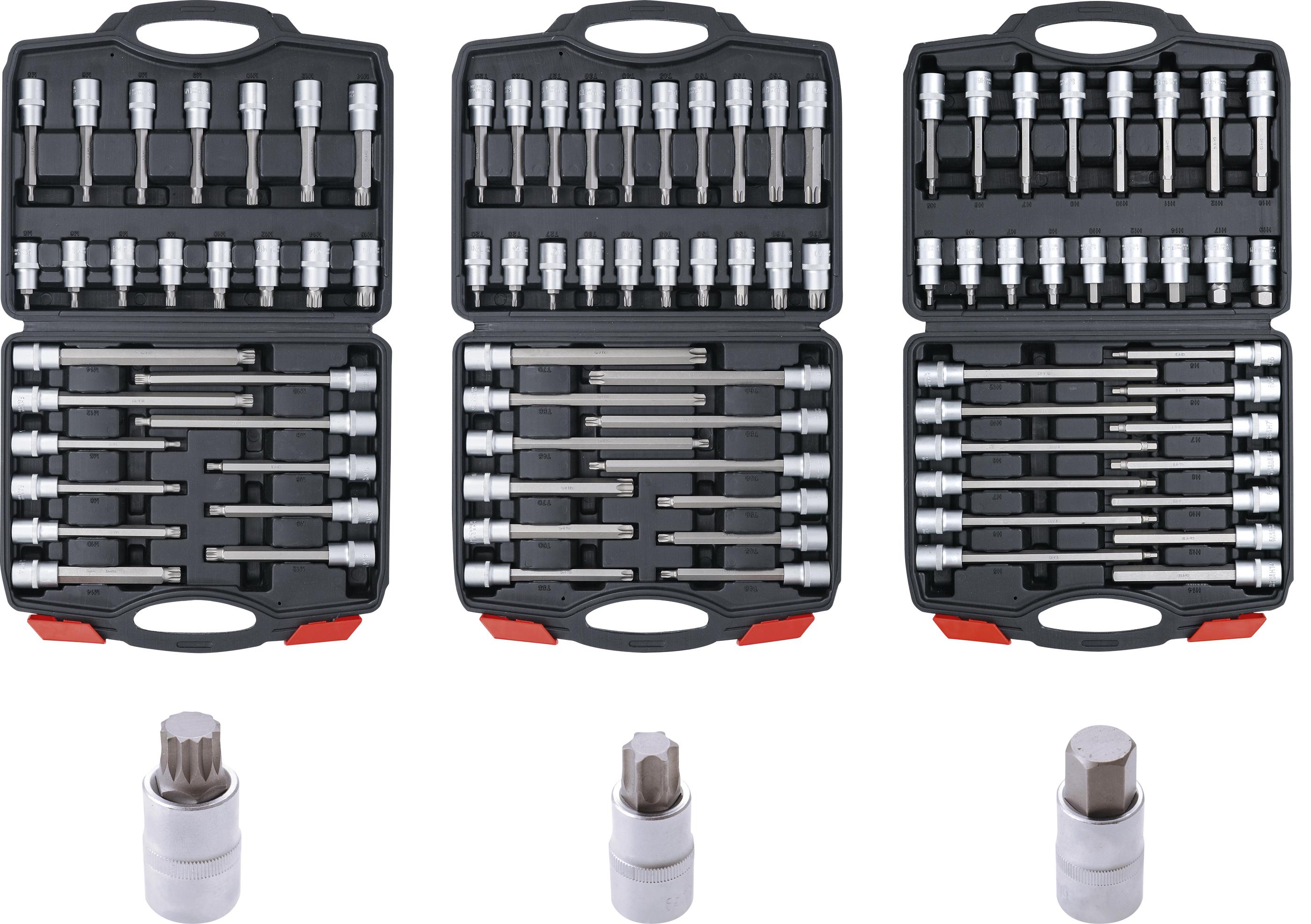 Bit-Einsatz-Sortiment | Antrieb Innenvierkant 12,5 mm (1/2") | 88-tlg. BGS5186