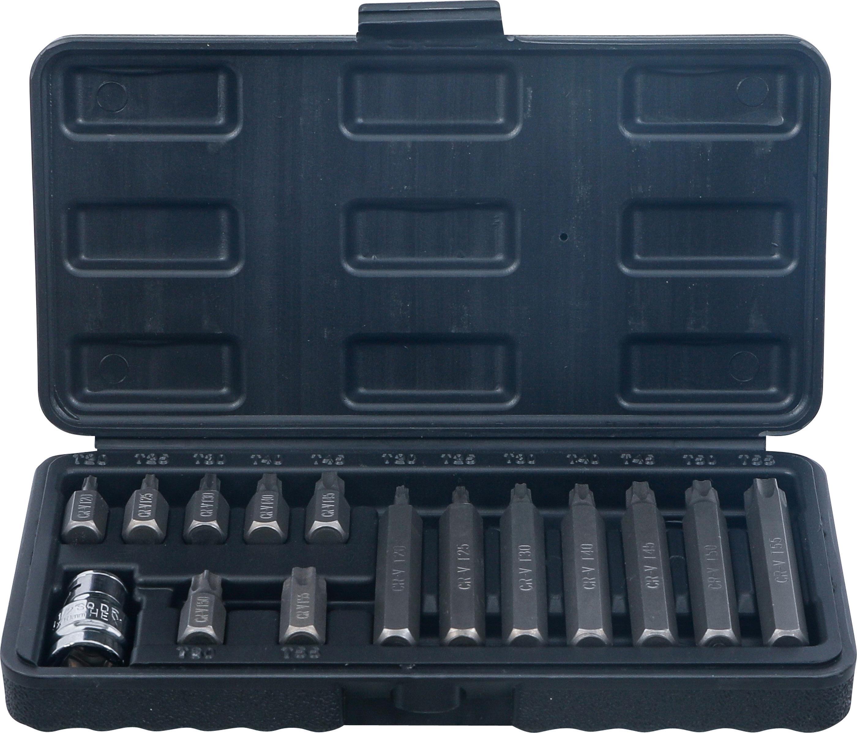 Bit-Satz | Antrieb Außensechskant 10 mm (3/8") | T-Profil (für Torx) | 15-tlg. BGS5040