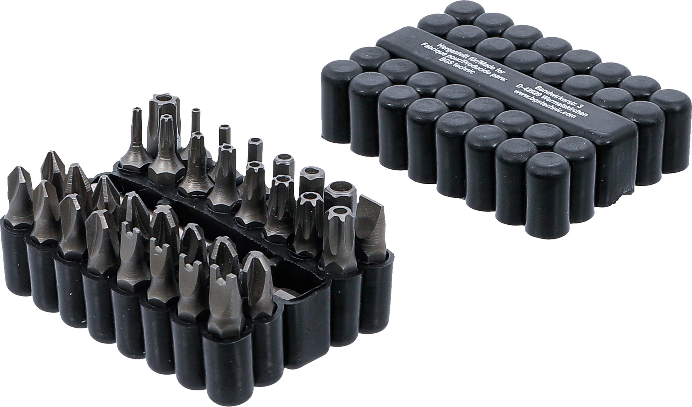 Bit-Satz | kurz | Antrieb Außensechskant 6,3 mm (1/4") | verschiedene Profile | 33-tlg. BGS763