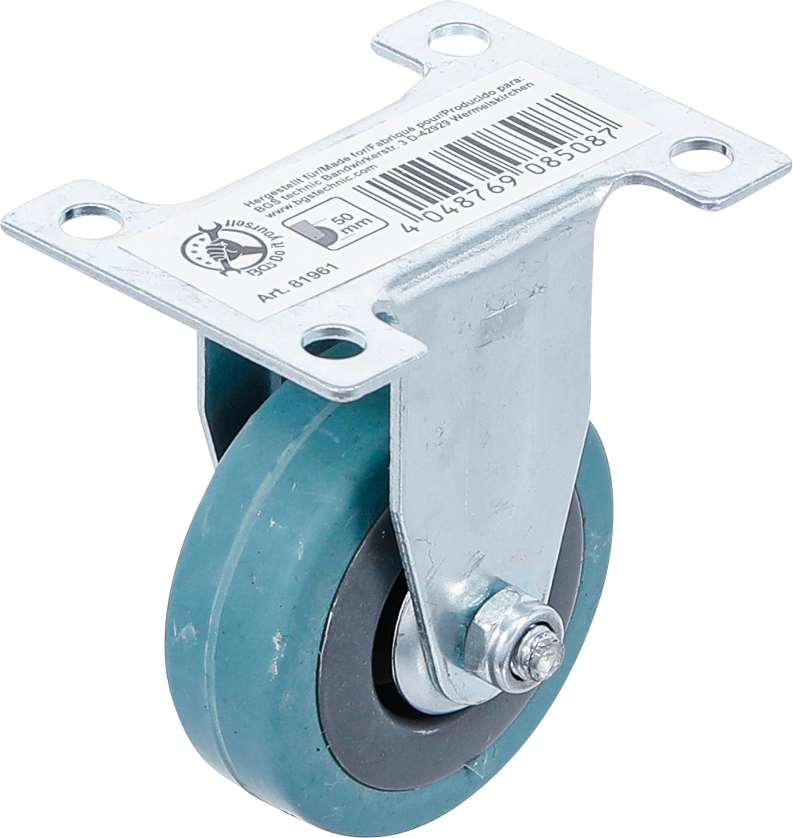 Bockrolle | Gummi | mit Anschraubsockel | Ø 50 mm BGS81961