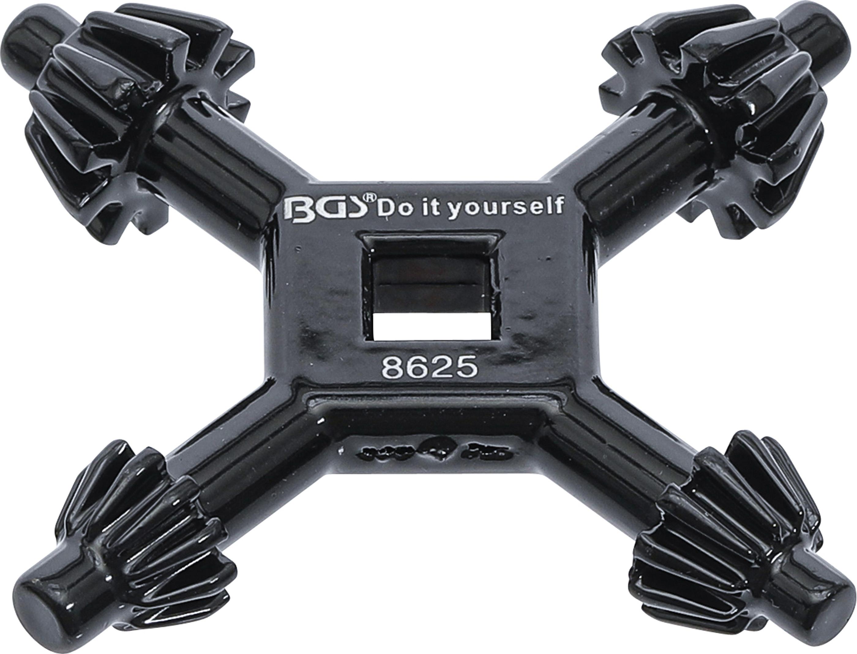 Bohrfutter-Kreuzschlüssel | universal | Ø 4 / 5,5 / 6 / 7 mm BGS8625