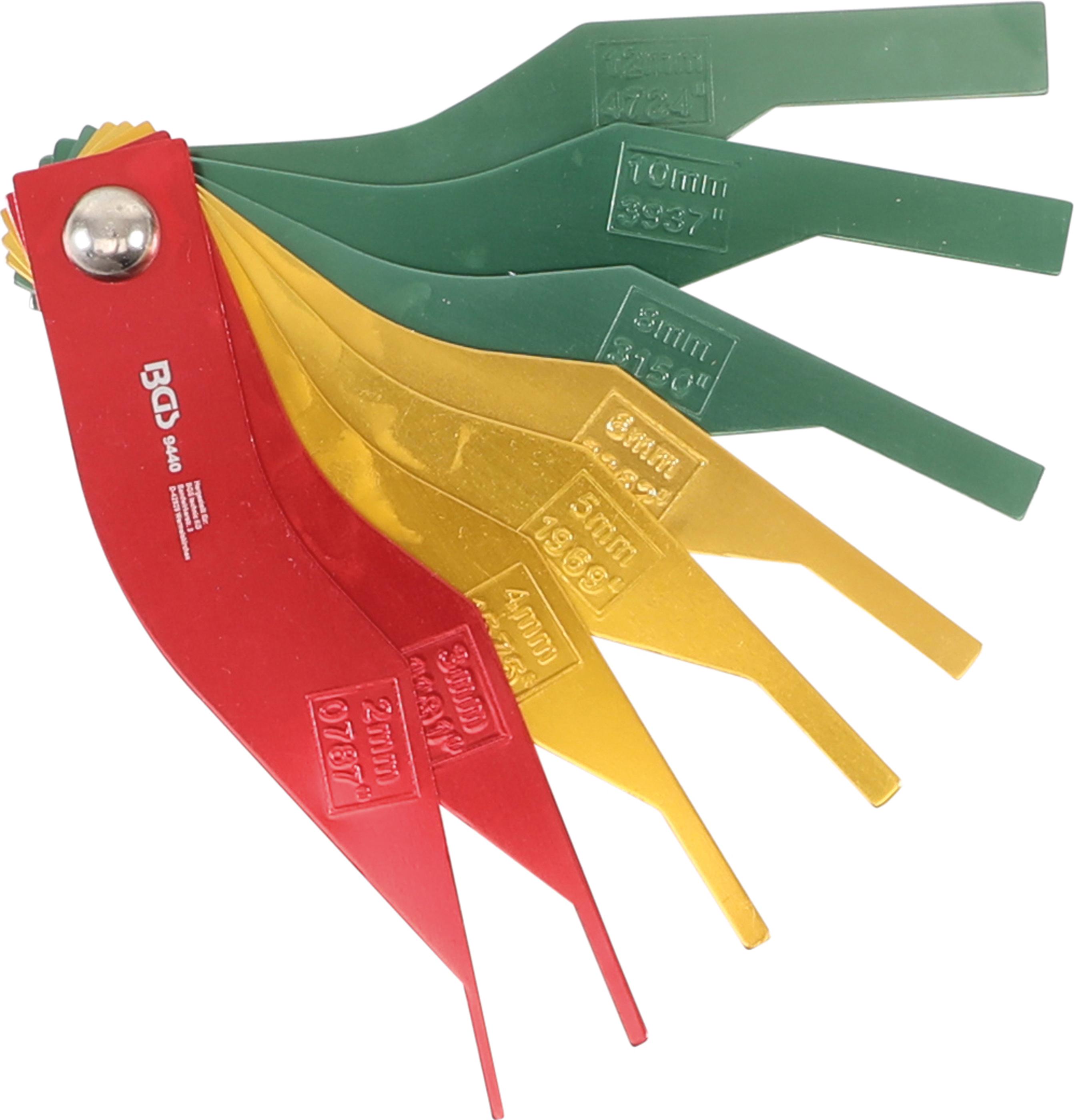 Bremsbelag-Verschleißlehren-Satz | Aluminium | 8-tlg. BGS9440