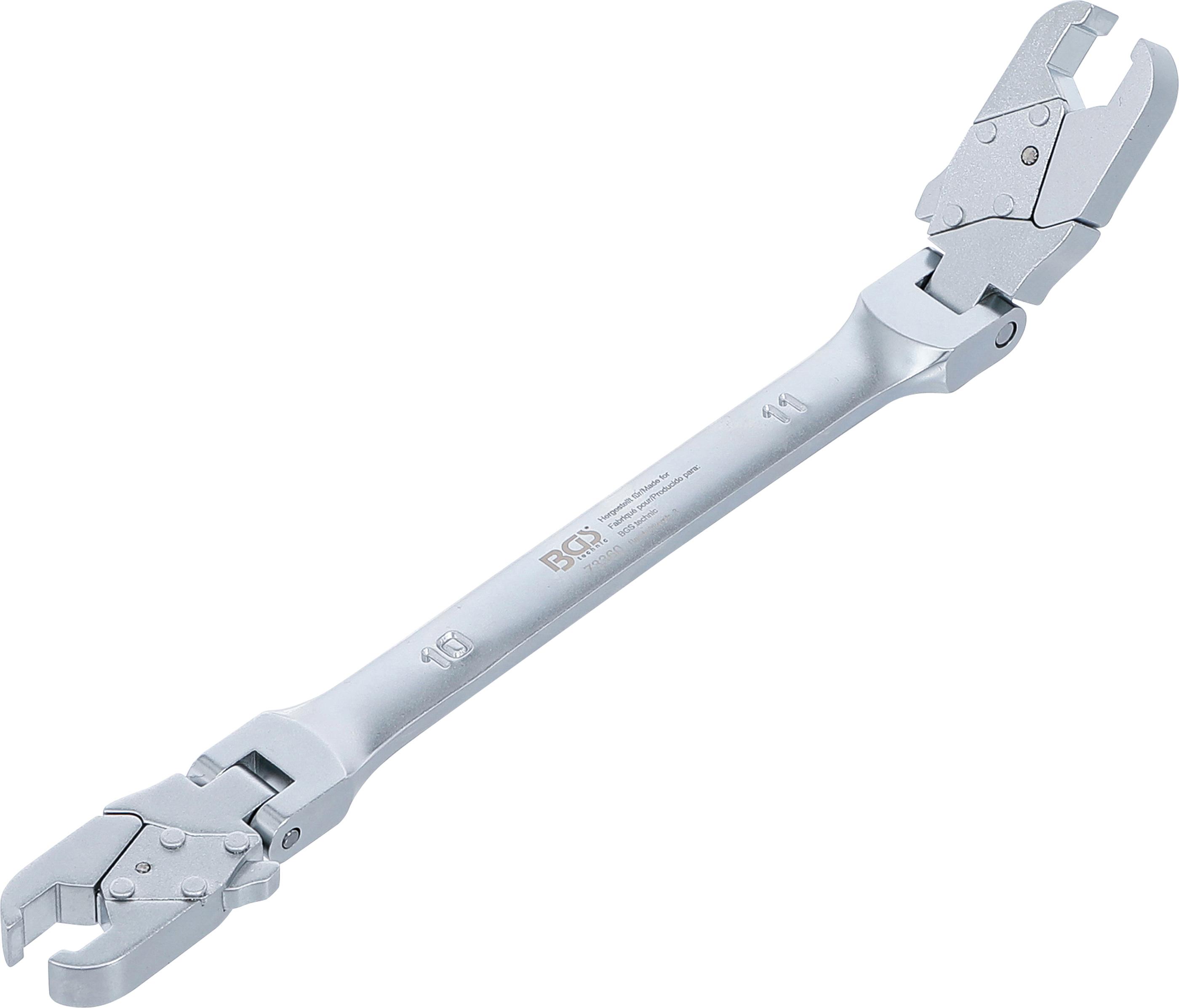 Bremsleitungsschlüssel mit Ratschenfunktion | SW 10 x 11 mm BGS73360
