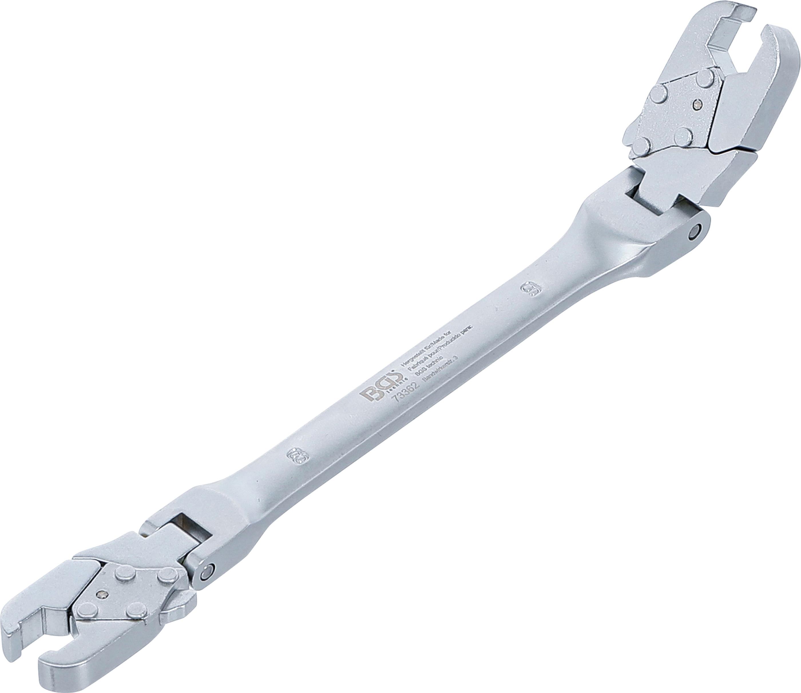 Bremsleitungsschlüssel mit Ratschenfunktion | SW 8 x 9 mm BGS73362