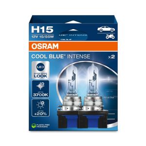 2 OSRAM COOL BLUE INTENSE H15 3.700K Halogen-Scheinwerferlampen 12V