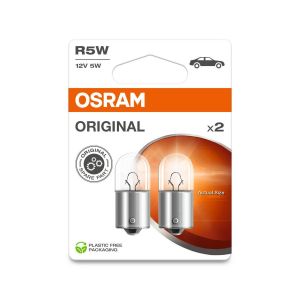 2 OSRAM ORIGINAL LINE R5W Lampen mit Metallsockeln 12V
