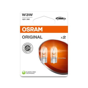 2 OSRAM ORIGINAL LINE W3W Lampen mit Glasquetschsockeln 22lm