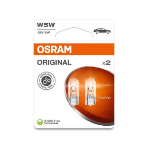 2 OSRAM ORIGINAL LINE W5W Lampen mit Glasquetschsockeln 50lm