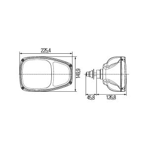 HELLA 1EE 996 174-287 Halogen-Hauptscheinwerfer - Combi 220 - 12V