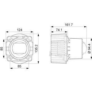 HELLA 1LL 015 318-011 asymmetrisch/DE/LED-Scheinwerfereinsatz, Hauptscheinwerfer - 90mm Essential L456