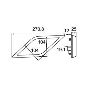 HELLA 2BA 013 331-271 Blinkleuchte - Shapeline Style - LED - 12/24V