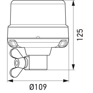 HELLA 2XD 066 146-011 LED-Blitz-Kennleuchte - K-LED Nano - 12/24V - gelb