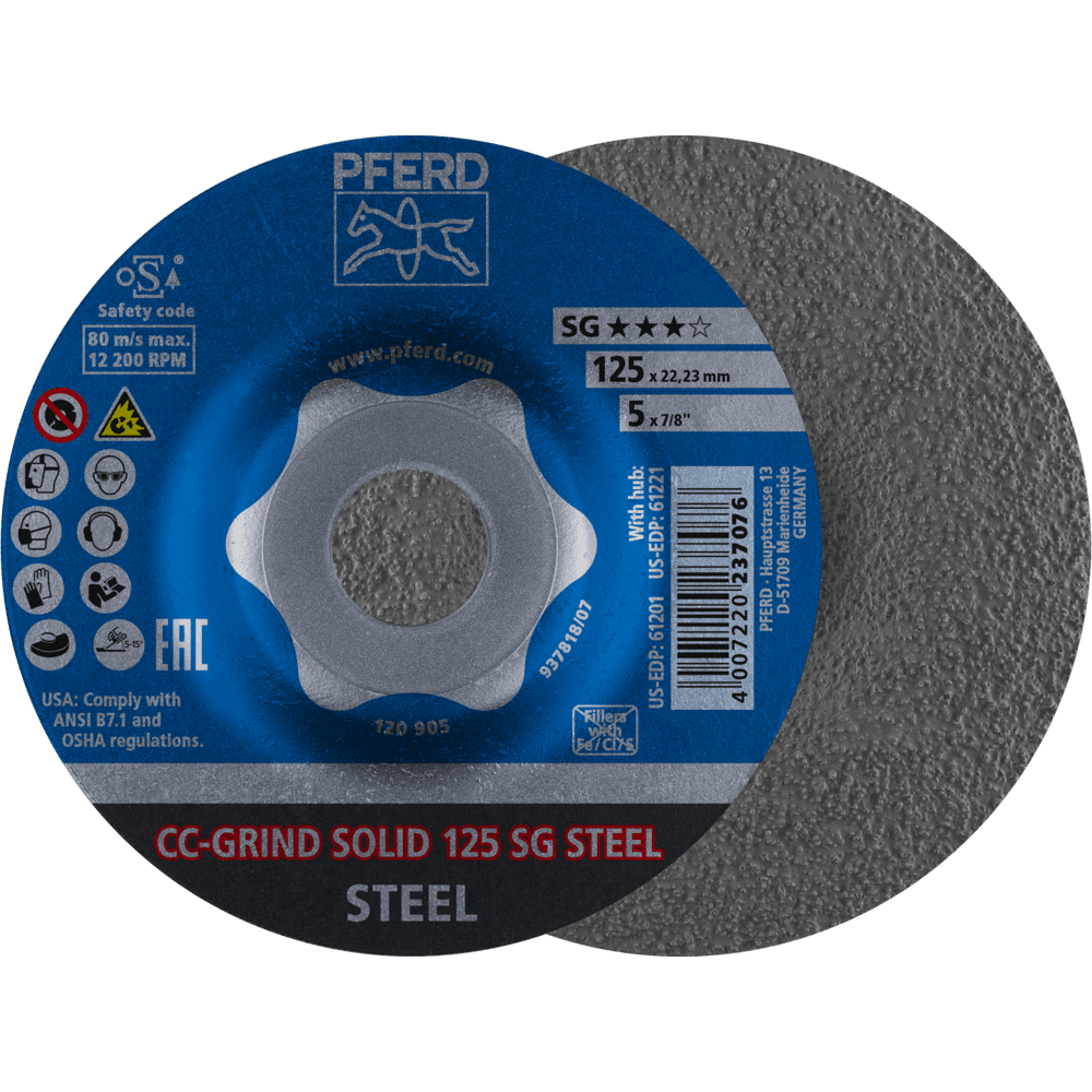 CC-GRIND SOLID 125 SG STEEL 4007220887073